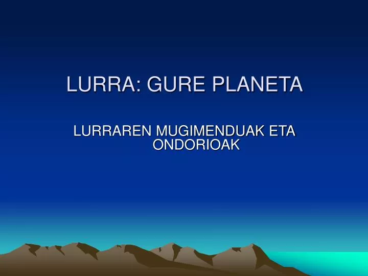 lurra gure planeta