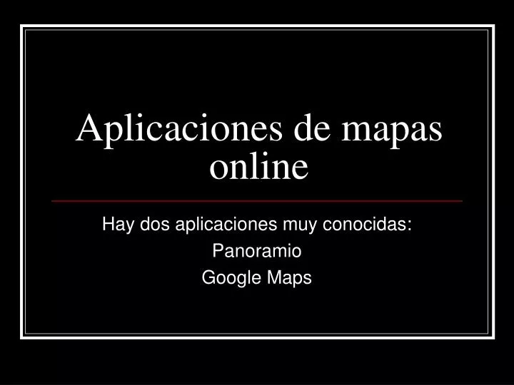 aplicaciones de mapas online
