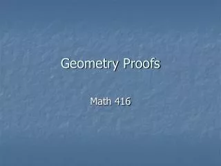 Geometry Proofs