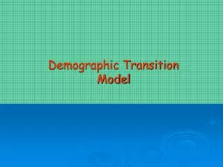 Demographic Transition Model