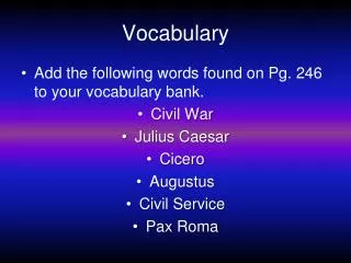 Vocabulary