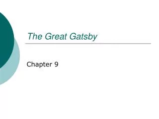 The Great Gatsby