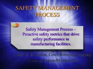 SAFETY MANAGEMENT PROCESS