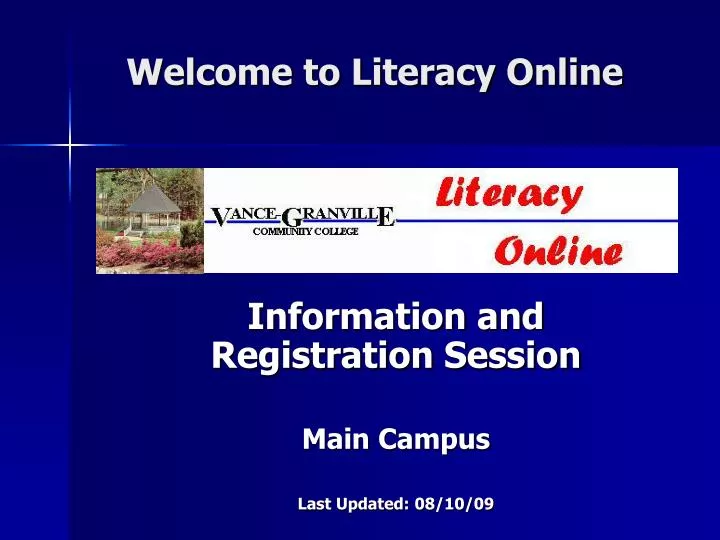 welcome to literacy online