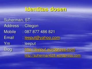 identitas dosen