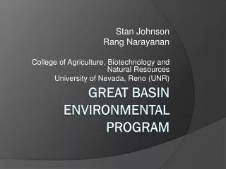 Great Basin Environmental Program