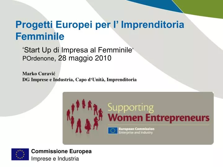 progetti europei per l imprenditoria femminile