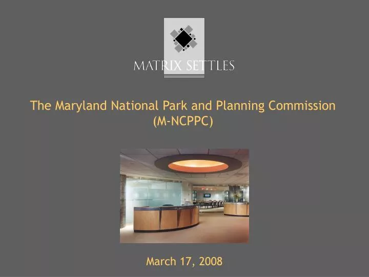 the maryland national park and planning commission m ncppc