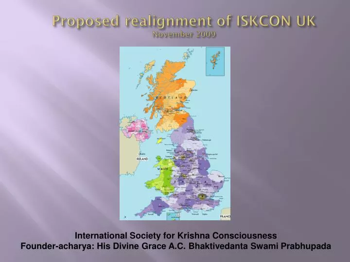 proposed realignment of iskcon uk november 2009