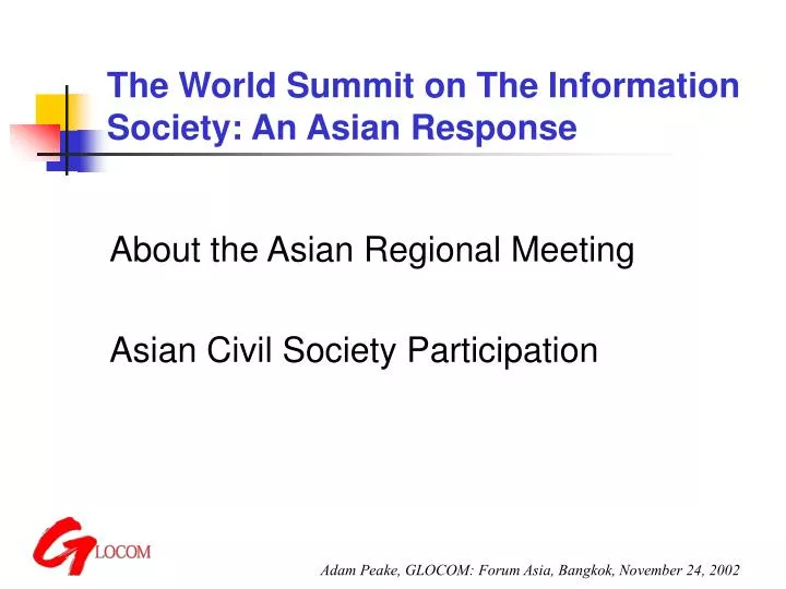 the world summit on the information society an asian response