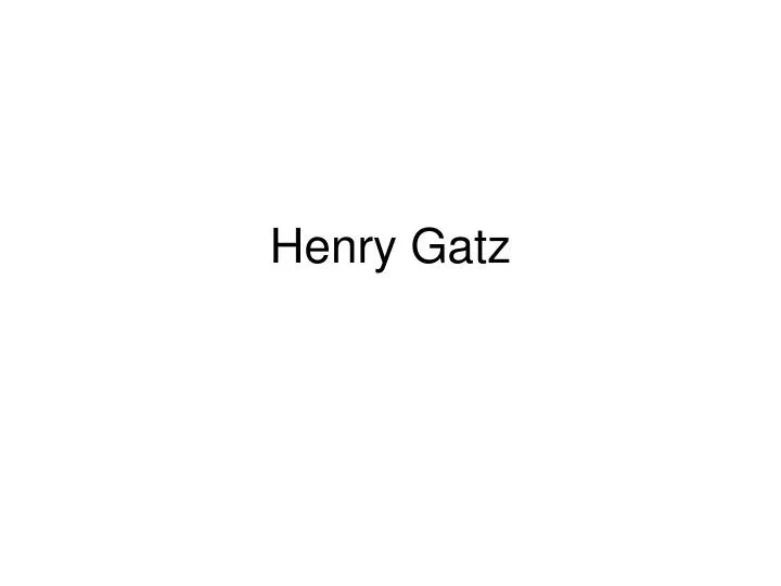 henry gatz
