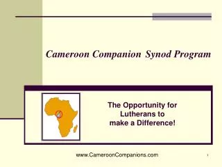 Cameroon Companion Synod Program