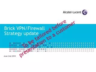 Brick VPN/Firewall Strategy update