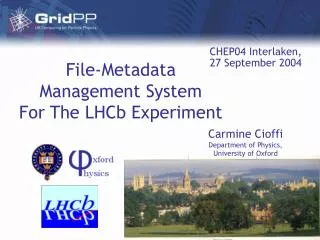 File-Metadata Management System For The LHCb Experiment