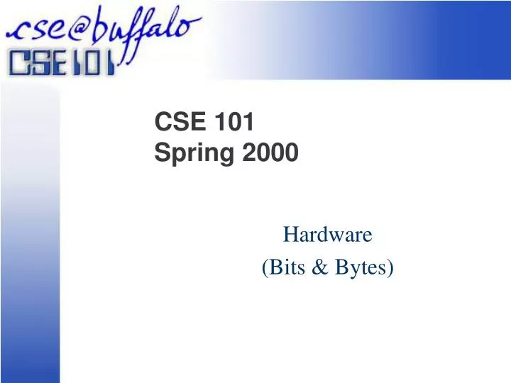 cse 101 spring 2000