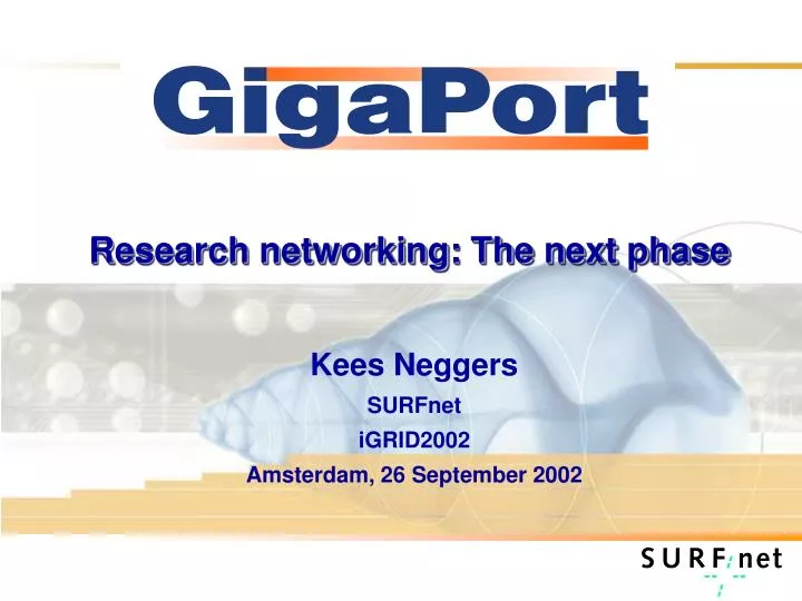 research networking the next phase