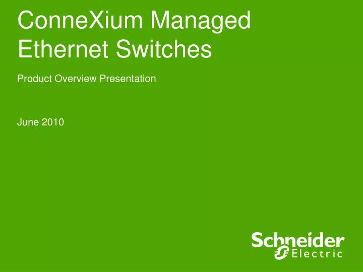 connexium managed ethernet switches