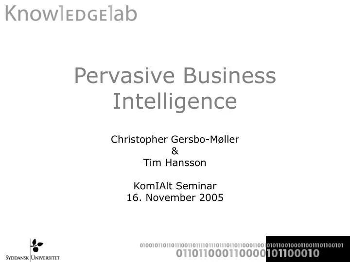 pervasive business intelligence