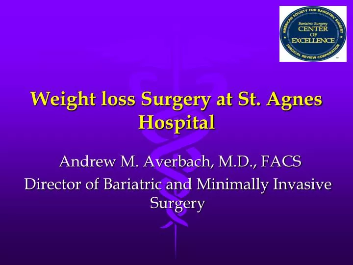 weight loss surgery at st agnes hospital