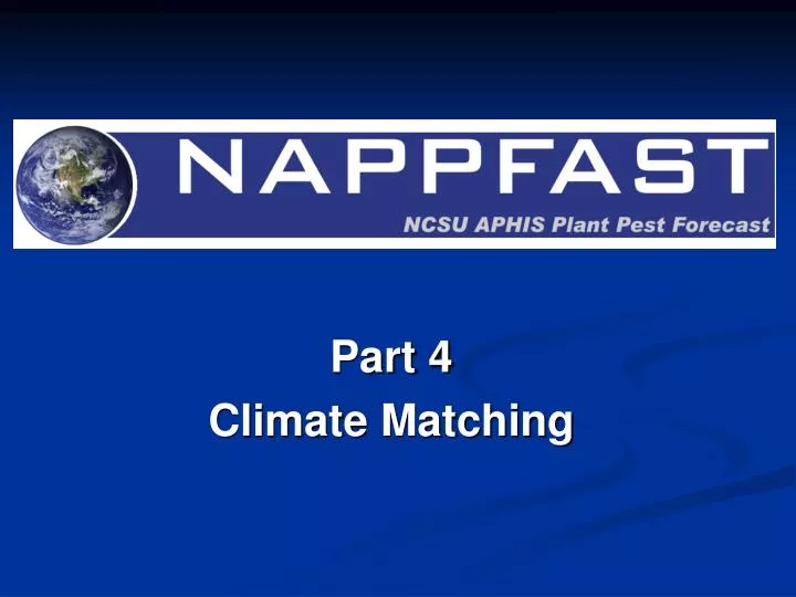part 4 climate matching