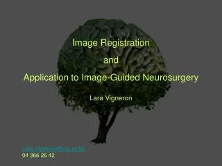Image Registration and Application to Image-Guided Neurosurgery Lara Vigneron