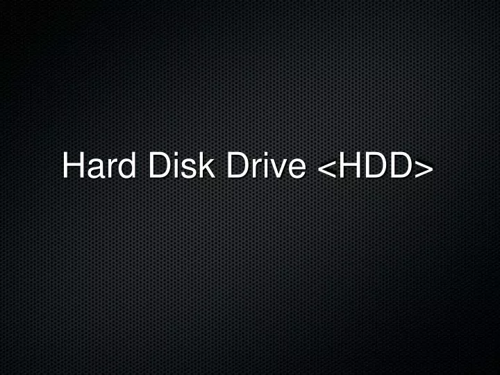 hard disk drive hdd
