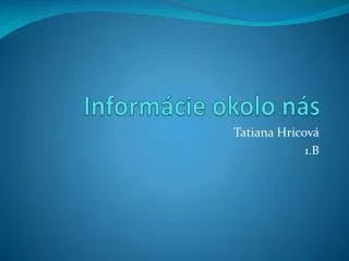 inform cie okolo n s