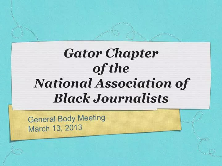 gator chapter of the national association of black journalists