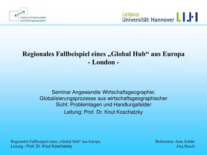 regionales fallbeispiel eines global hub aus europa london