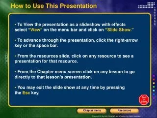 How to Use This Presentation