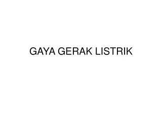 gaya gerak listrik