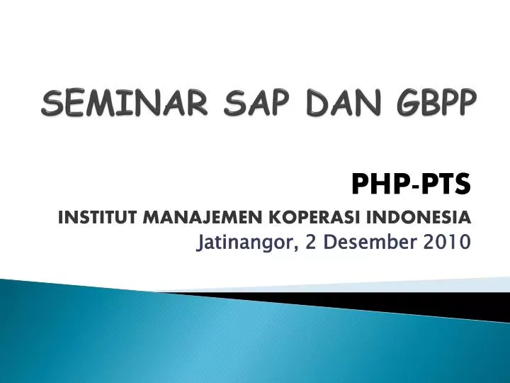 seminar sap dan gbpp
