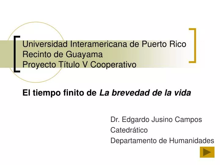 universidad interamericana de puerto rico recinto de guayama proyecto t tulo v cooperativo