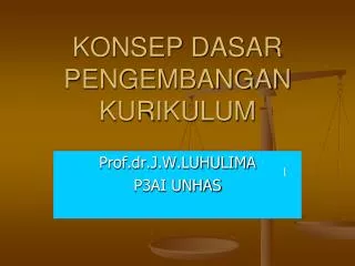 konsep dasar pengembangan kurikulum