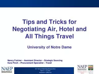 Tips and Tricks for Negotiating Air, Hotel and All Things Travel