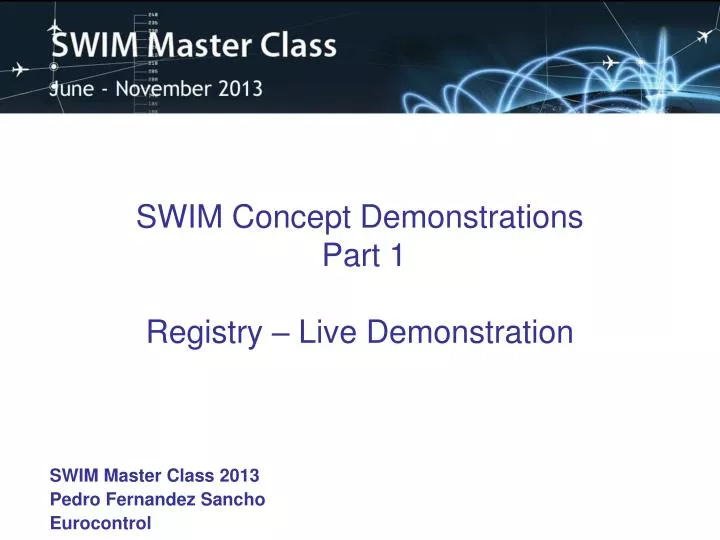 swim concept demonstrations part 1 registry live demonstration
