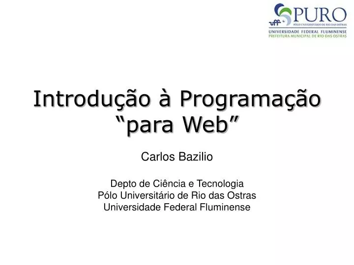 introdu o programa o para web