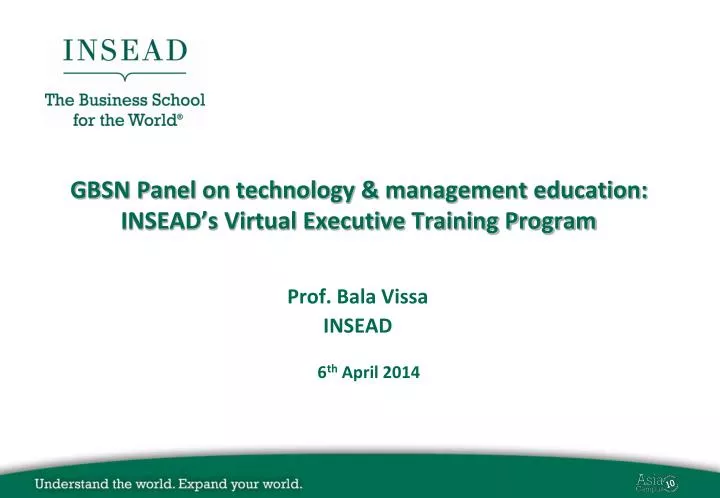 gbsn panel on technology management education insead s virtual executive training program