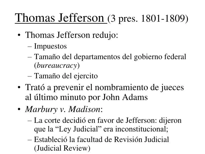 thomas jefferson 3 pres 1801 1809