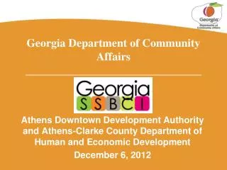 Georgia Department of Community Affairs _______________________________