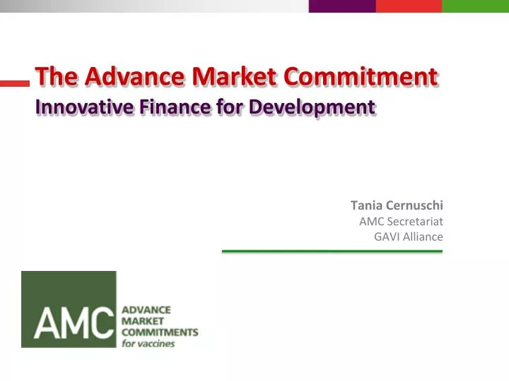 tania cernuschi amc secretariat gavi alliance