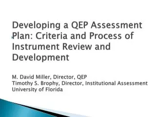 University of Florida Accreditation Process