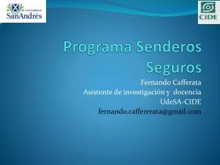 programa senderos seguros