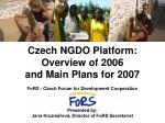 Context of the Czech Republic in 2006 - slide 1
