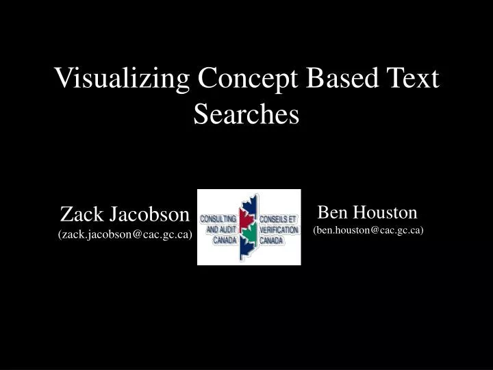 visualizing concept based text searches