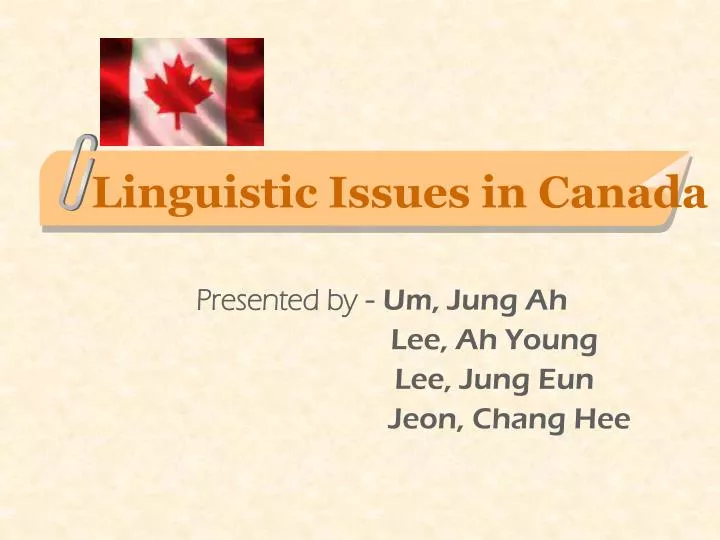 linguistic issues in canada