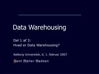 data warehousing