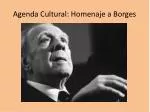Agenda Cultural: Homenaje a Borges - slide 1