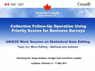 Collection Follow-Up Operation Using Priority Scores for Business Surveys