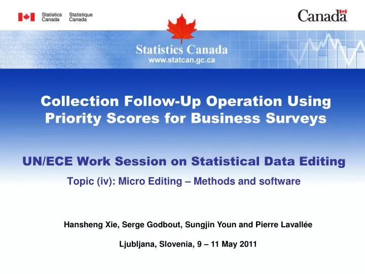 collection follow up operation using priority scores for business surveys